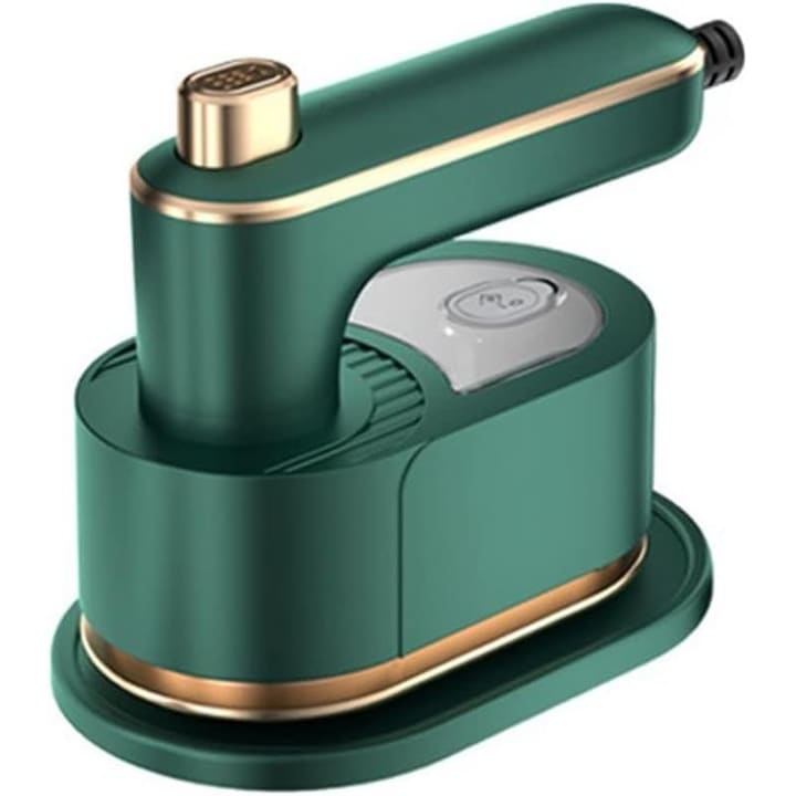 Mini Fier de Calcat, Cyrax, Pliabil si Portabil, Calcare Verticala/Orizonala, cu Abur, 50 ml, 40W, 10.5 x 12 cm, Verde