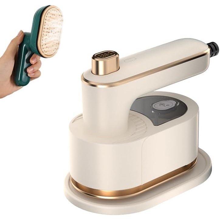 Mini Fier de Calcat, Leski, Pliabil si Portabil, Calcare Verticala/Orizonala, cu Abur, 50 ml, 40W, 10.5 x 12 cm, Alb