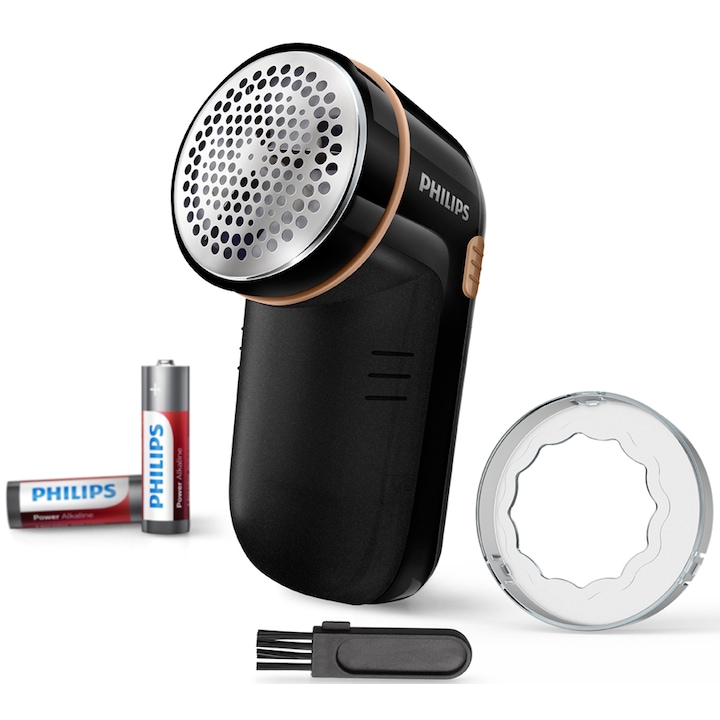 Aspirator de haine Philips GC026/80, negru-auriu, cu functie de reglare a inaltimii taierii, 0,26 kg