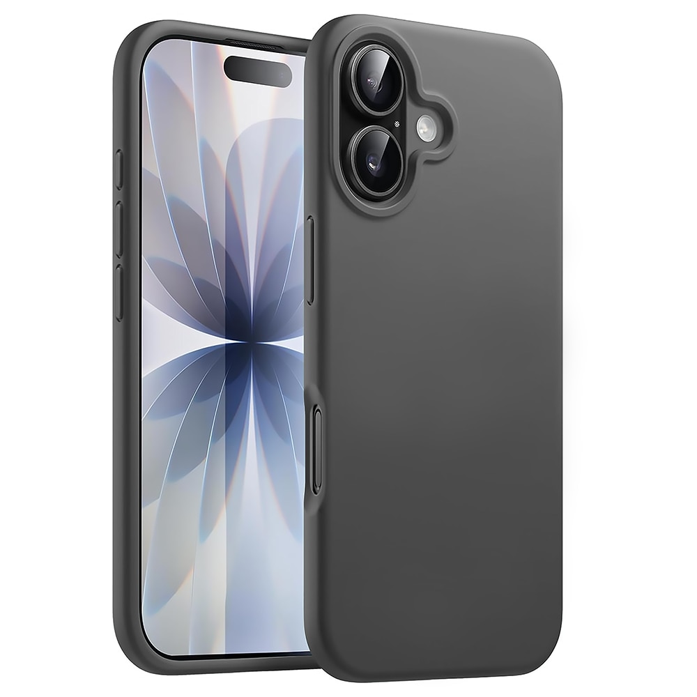 Husa CASEY STUDIOS™ pentru Apple iPhone 17, Soft Silicone Premium, Microfibra in Interior, de Protectie, Ultra Slim, pentru Incarcare Wireless, Margini Ridicate pentru Protectia Ecranului si a Camerelor, Gri inchis