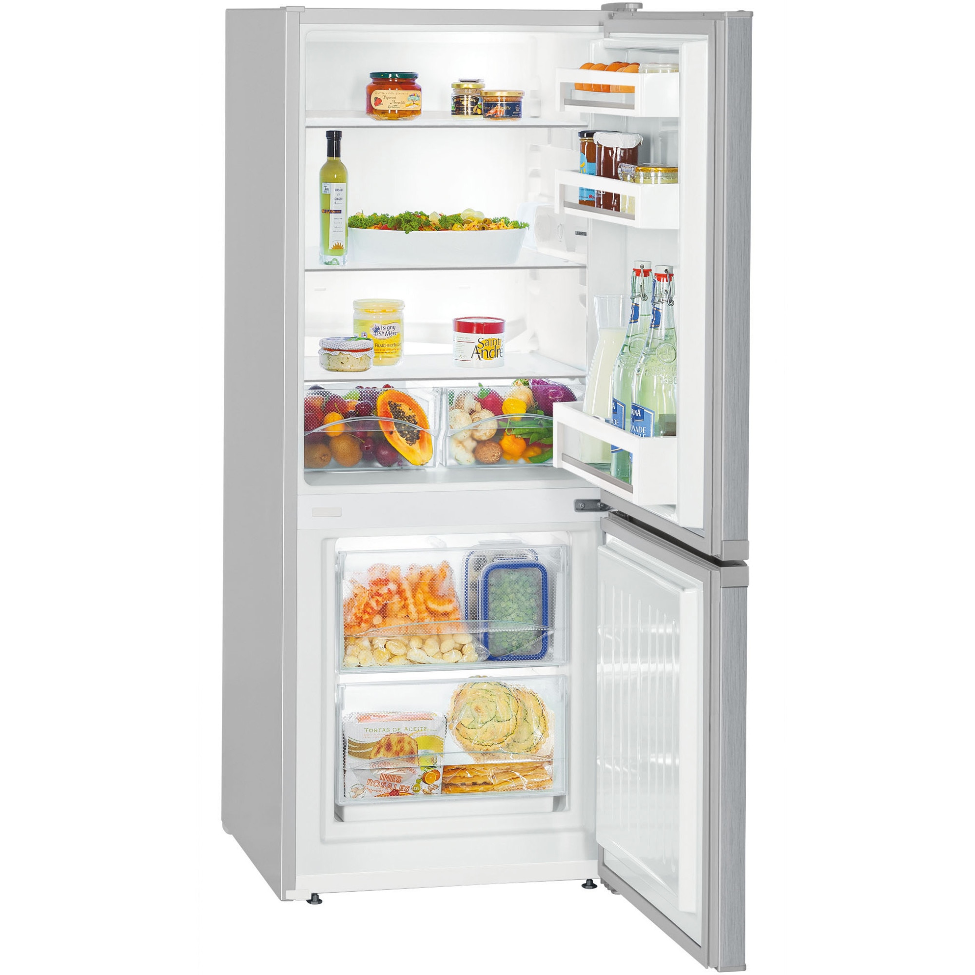 Combina frigorifica Liebherr CUel 2331 209 L SmartFrost Control mecanic H 137 cm Clasa F Argintiu