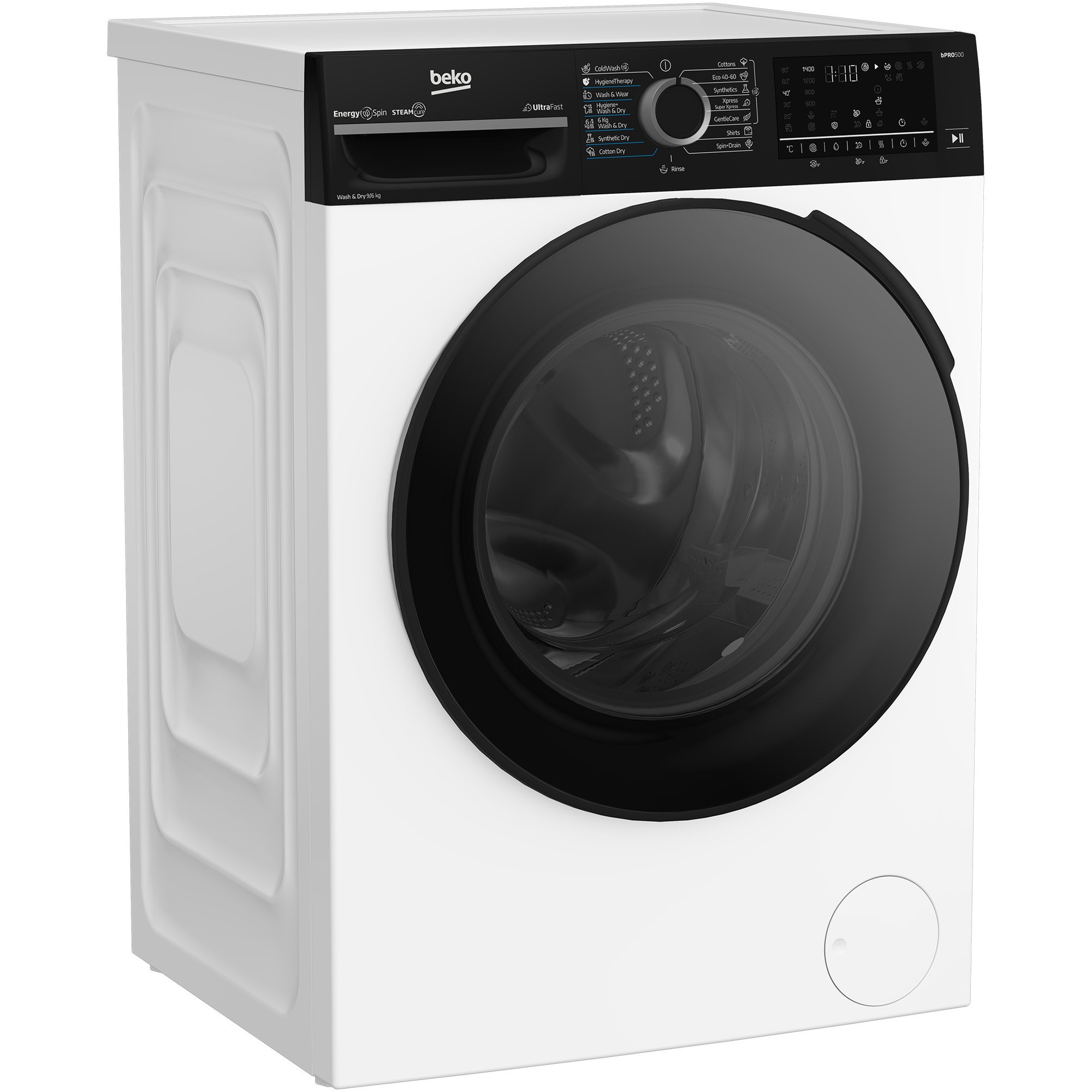 Mașină de spălat rufe cu uscător Beko BM5DFST69442WBPB, 9/6 kg, 1400 RPM, Alb