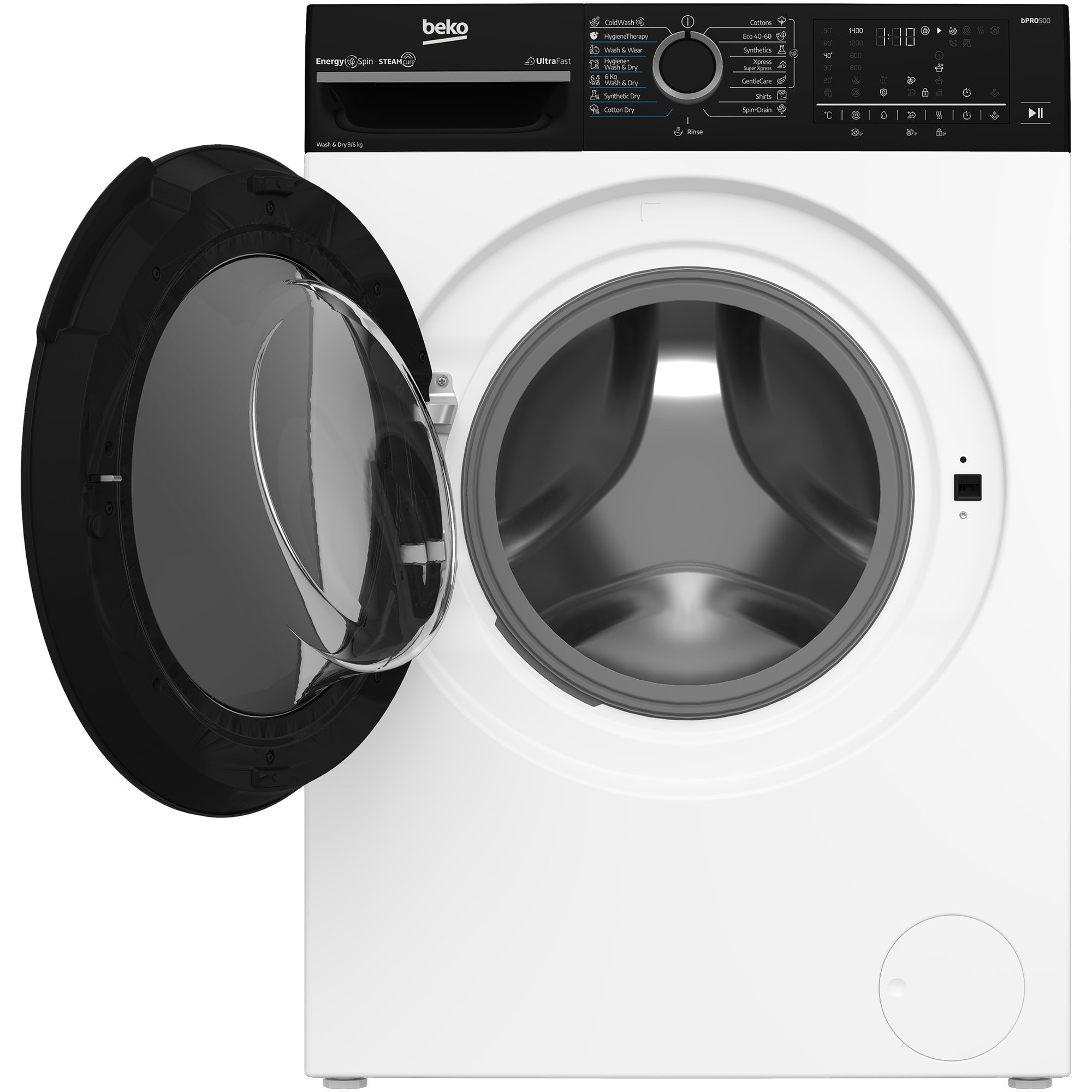 Mașină de spălat rufe cu uscător Beko BM5DFST69442WBPB, 9/6 kg, 1400 RPM, Alb
