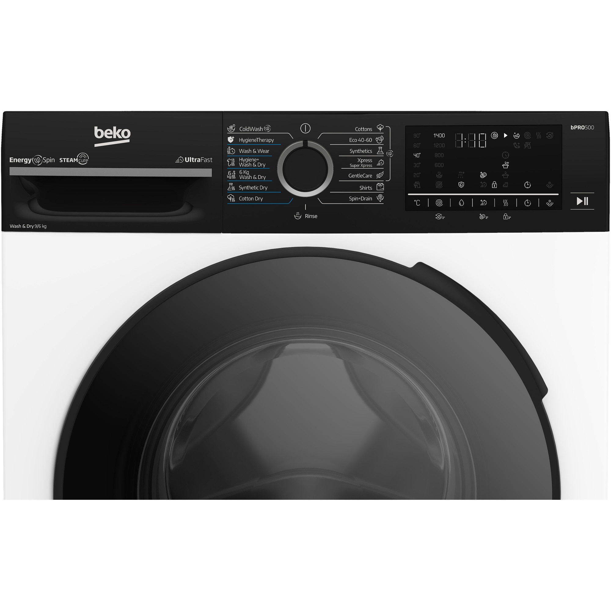 Mașină de spălat rufe cu uscător Beko BM5DFST69442WBPB, 9/6 kg, 1400 RPM, Alb