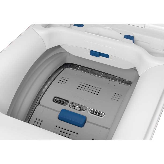 Masina de spalat rufe cu incarcare verticala Electrolux EW7T3272 PerfectCare 700, 7 kg, 1200 RPM, Clasa F, SteamCare, SoftOpening, Display LCD, Alb