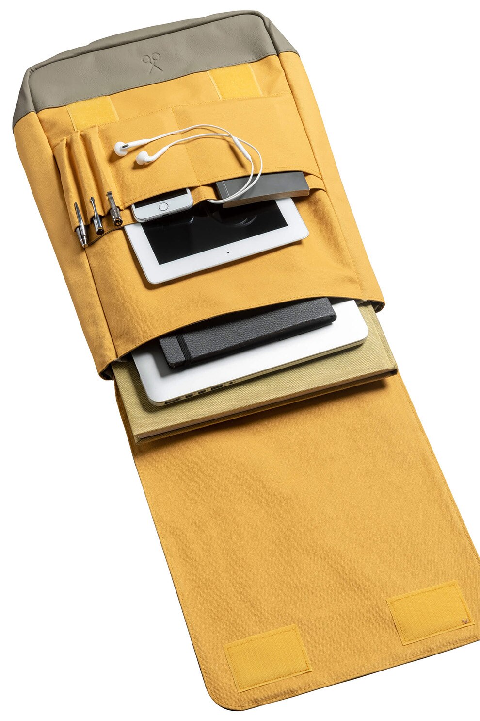 KAFT, Rucsac unisex cu finisaj rezistent la apa Nordhug, Gri, Galben