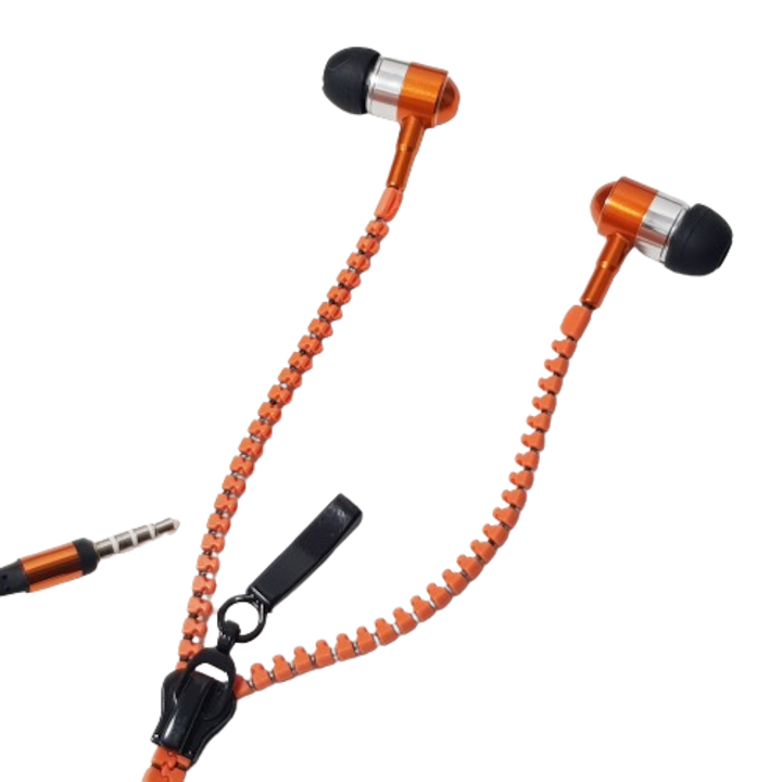 Casti tip fermoar cu microfon, sunet puternic X-Bass PRO, culoare portocaliu