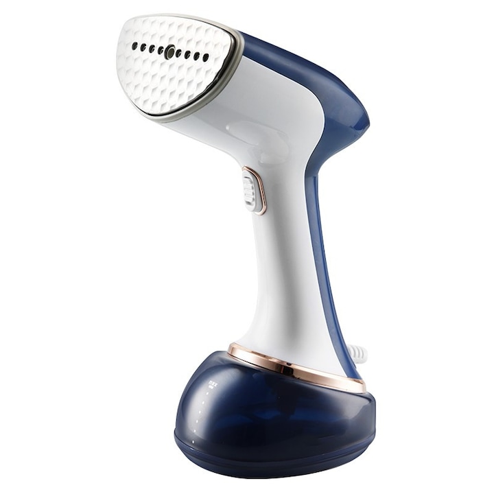 Fier de calcat cu abur, 1600W, 350 ml, incalzire rapida albastru/alb