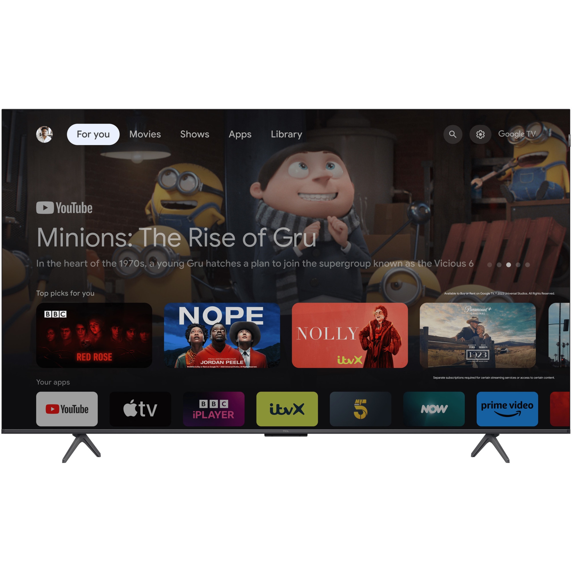 Televizor TCL QLED 65C655, 164 cm, Smart Google TV, 4K Ultra HD, Clasa F (Model 2024)