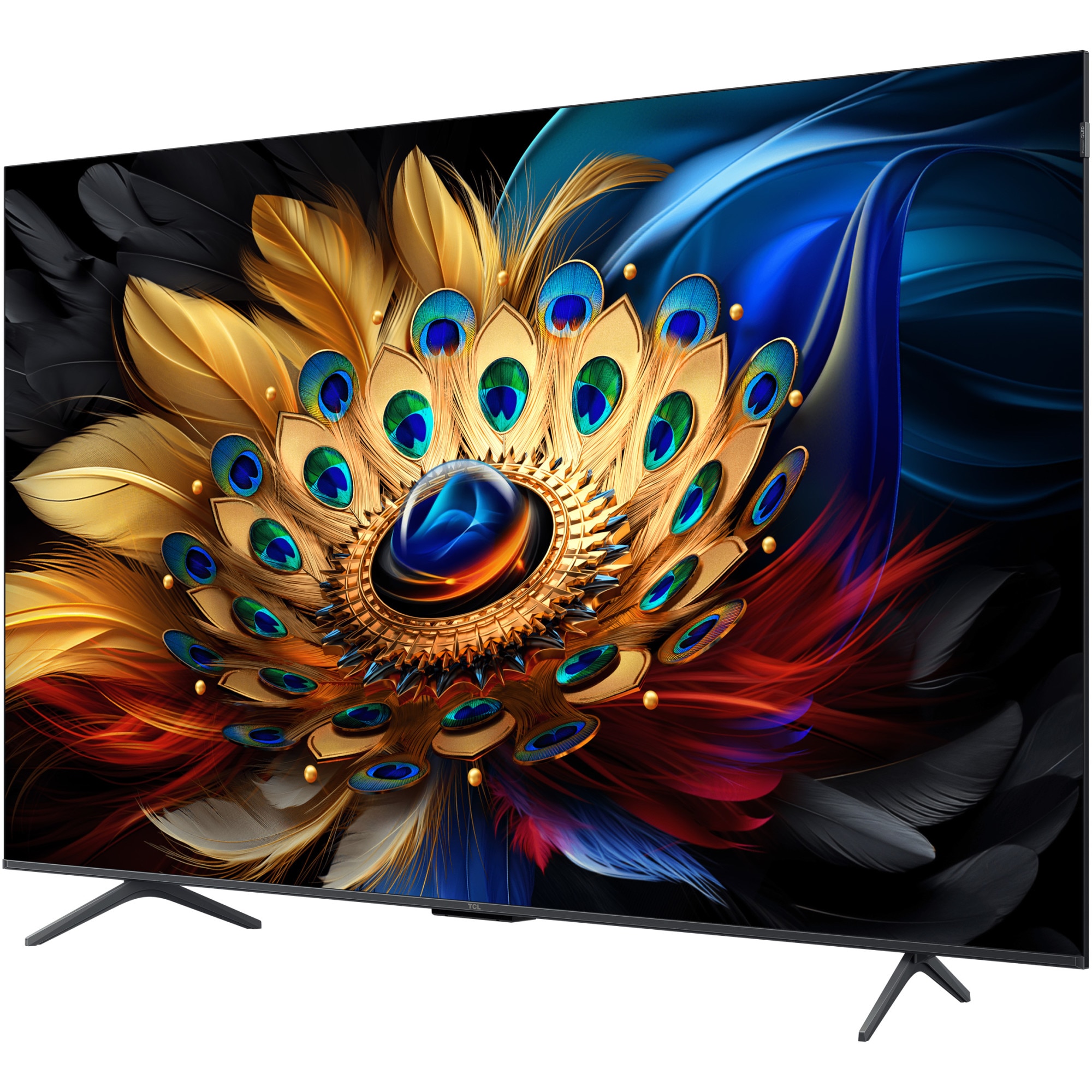 Televizor TCL QLED 65C655, 164 cm, Smart Google TV, 4K Ultra HD, Clasa F (Model 2024)