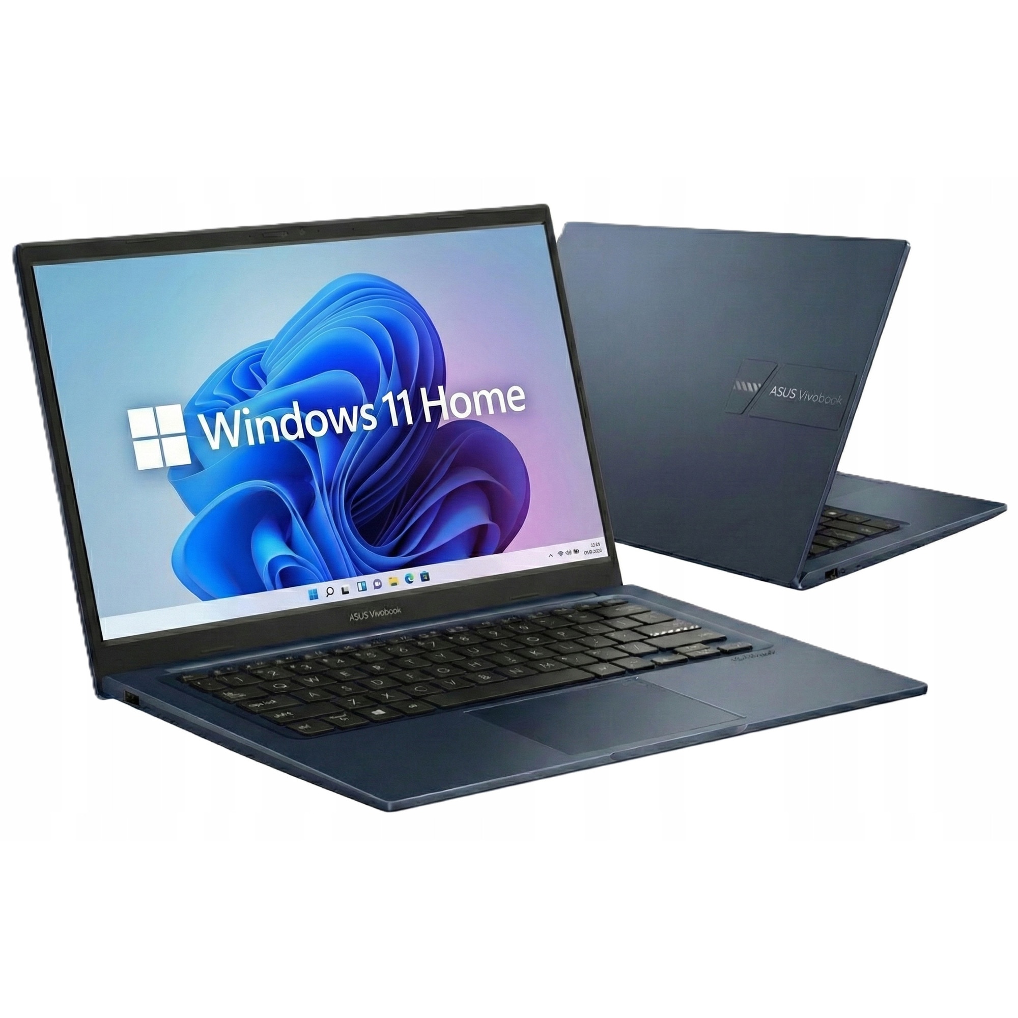 Set Laptop Asus Vivobook 14, Procesor Intel Core I3 1315U, Memorie 24Gb Ram Ddr4, Stocare 512Gb Ssd M.2 Pcie, Sistem De Operare Windows 11 Home, Culoare Quiet Blue, Performanta Ridicata