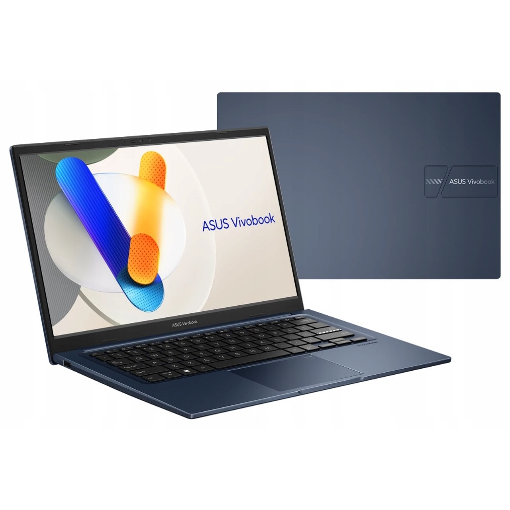 Set Laptop Asus Vivobook 14, Procesor Intel Core I3 1315U, Memorie 24Gb Ram Ddr4, Stocare 512Gb Ssd M.2 Pcie, Sistem De Operare Windows 11 Home, Culoare Quiet Blue, Performanta Ridicata