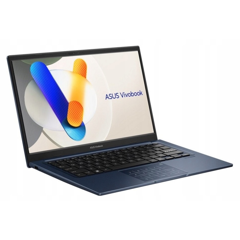 Set Laptop Asus Vivobook 14, Procesor Intel Core I3 1315U, Memorie 24Gb Ram Ddr4, Stocare 512Gb Ssd M.2 Pcie, Sistem De Operare Windows 11 Home, Culoare Quiet Blue, Performanta Ridicata