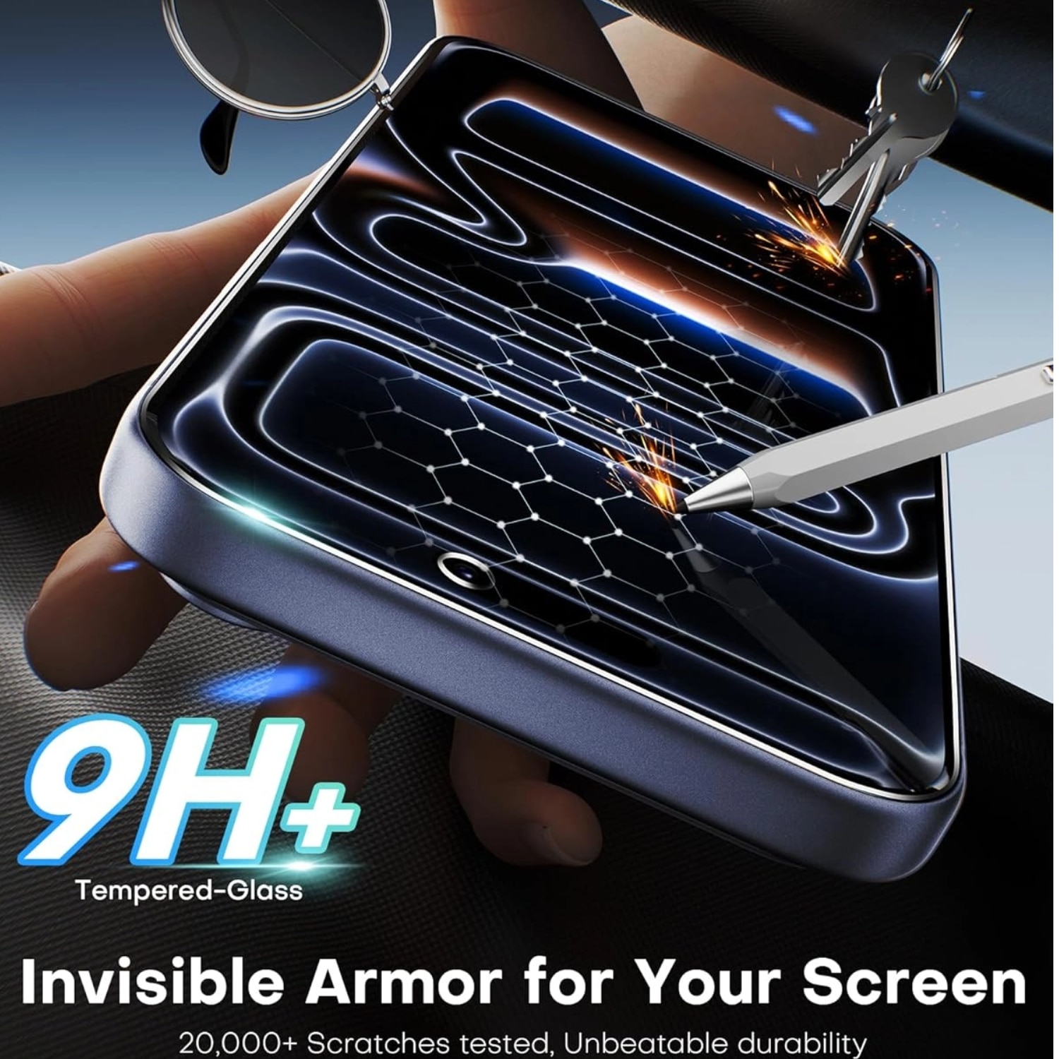 Folie de Protectie Privacy pentru iPhone 15, Omelivon, Sticla Securizata, cu Kit de Aplicare Instanta si Functie Automata de Indepartare a Prafului, Duritate 9H, Ultra HD, advanced touch sensitivity, Anti Amprente