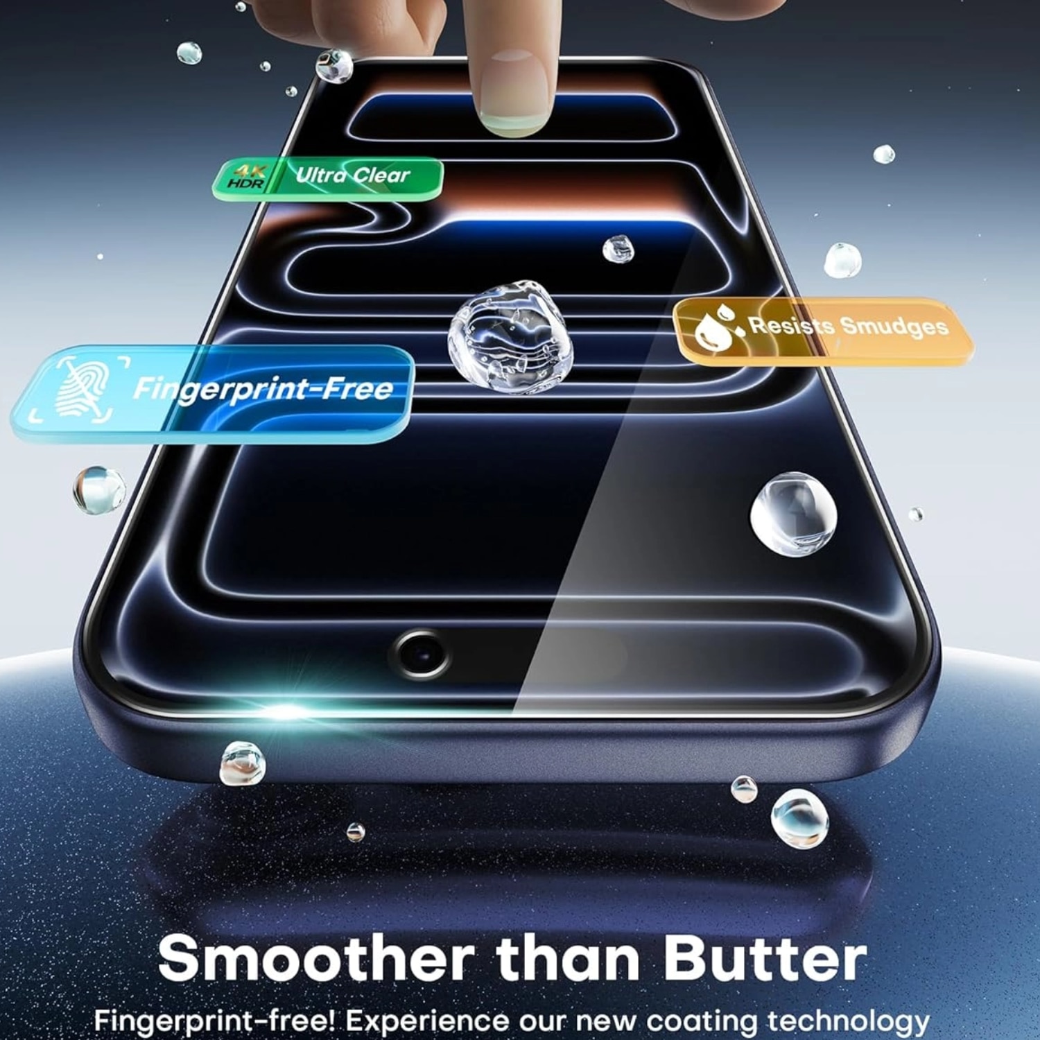 Folie de Protectie Privacy pentru iPhone 15, Omelivon, Sticla Securizata, cu Kit de Aplicare Instanta si Functie Automata de Indepartare a Prafului, Duritate 9H, Ultra HD, advanced touch sensitivity, Anti Amprente