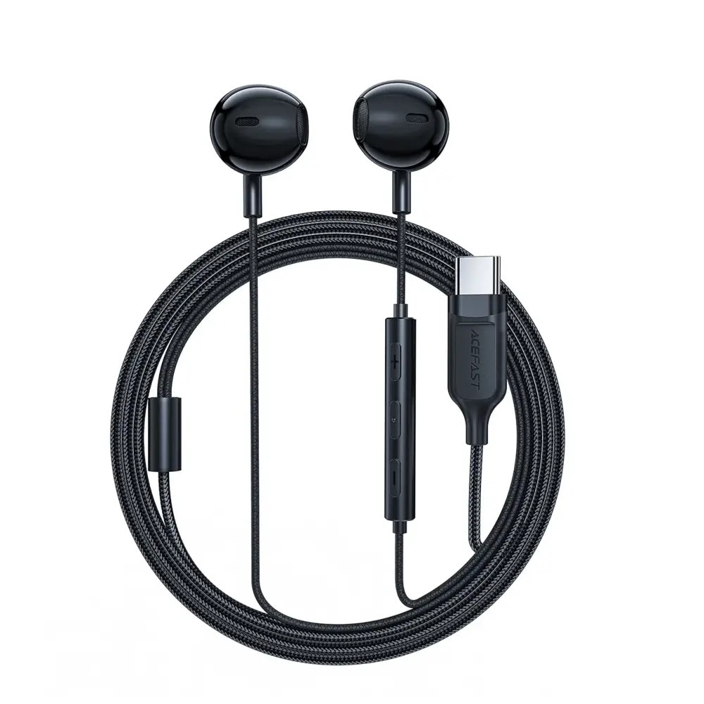 Casti Acefast L2, USB-C, 1,2 m, negru