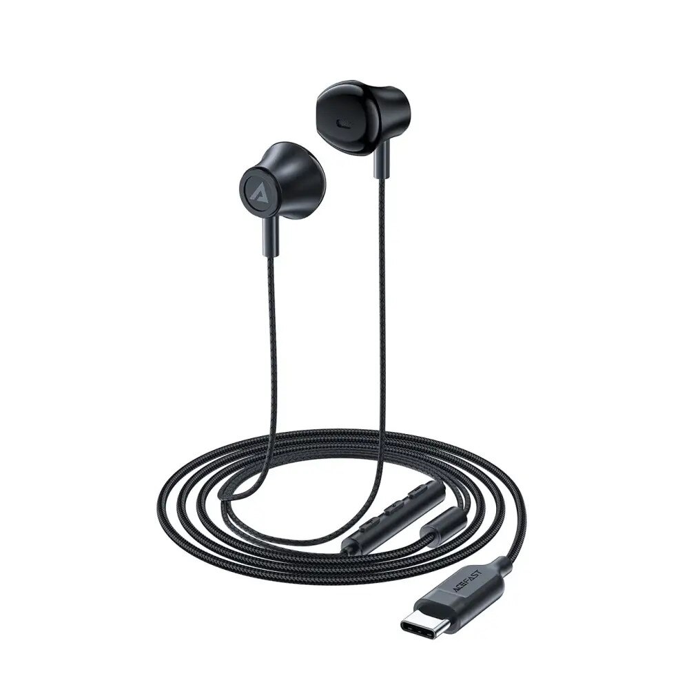 Casti Acefast L2, USB-C, 1,2 m, negru