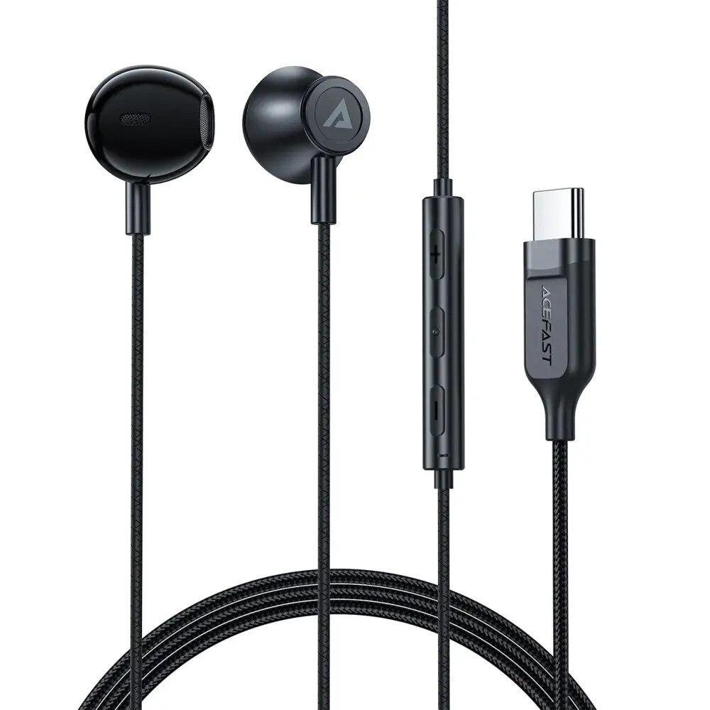 Casti Acefast L2, USB-C, 1,2 m, negru
