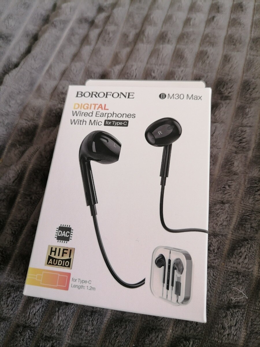 Casti In-Ear HOCO BM30 Max, Cu microfon, USB Type-C, 1.2m, Alb