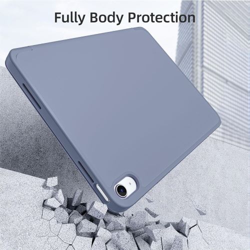 Husa Smart Cover compatibila cu Ipad Air 4/5/6 10.9inch, Air 11 2024/2025, M2/M3 inchidere magnetica, Rebound Pencil, Lavanda, TELGORBCS