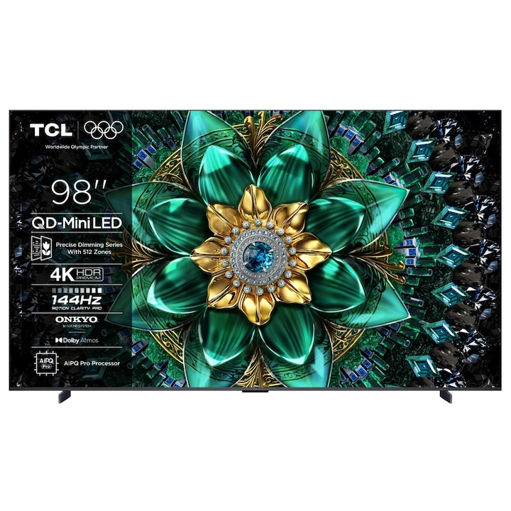 Televizor Mini LED TCL 248 cm 98" 98Q6C, Ultra HD 4K, Smart TV, WiFi, CI+