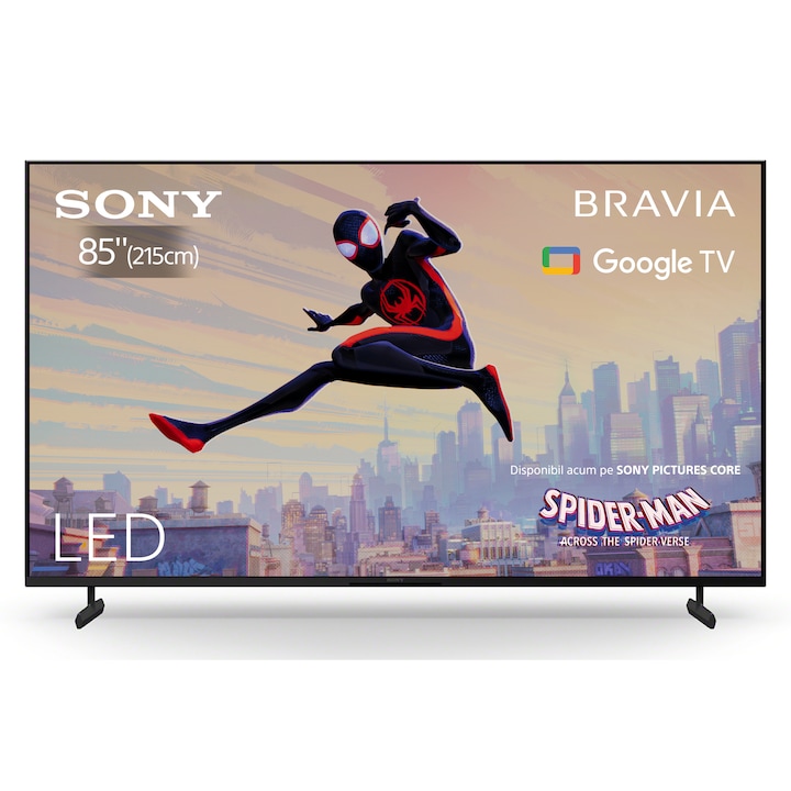 Televizor Sony BRAVIA LED 85X80L, 215 cm, Smart Google TV, 4K Ultra HD, Clasa F