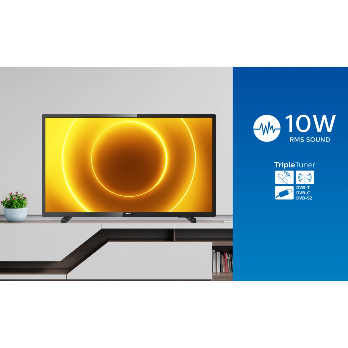 Televizor Philips LED Pixel Plus HD cu Diagonala 80 cm (32"), 1366 x 768p, 4:3/16:9, Inregistrare USB, Pauza TV, Autozoom/Superzoom, Culoare Negru