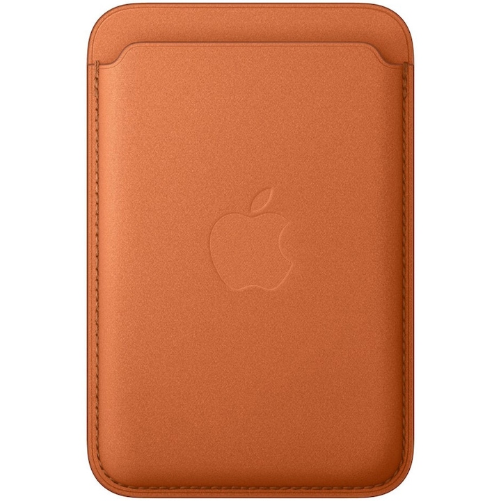 Portofel Apple FineWoven Wallet cu MagSafe pentru iPhone, Fox Orange