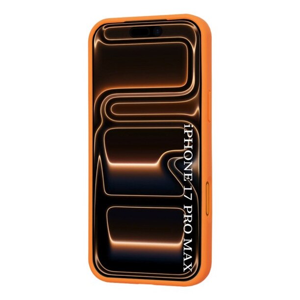 Husa Upzz® Magsafe Compatibila Cu iPhone 17 Pro, Spate Transparent, Rama Orange