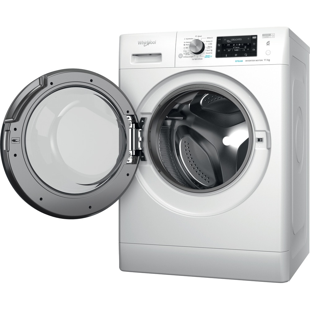 Whirlpool FFD 11469 BV EE Masina de spalat cu incarcare frontala, 1400 rpm, tehnologie 6th sense, Clasa energetica A, 11 kg, 59,5 cm, Alb