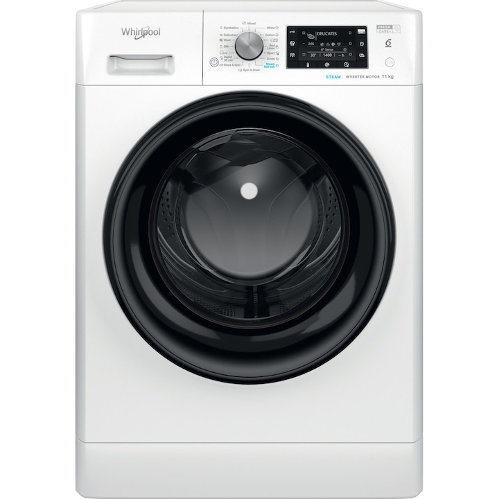 Whirlpool FFD 11469 BV EE Masina de spalat cu incarcare frontala, 1400 rpm, tehnologie 6th sense, Clasa energetica A, 11 kg, 59,5 cm, Alb