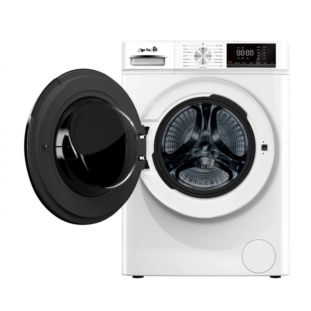 Masina de spalat rufe Arielli AWM80-14586W, cu motor inverter, functie de abur, alba, 8 kg, 1400 rpm