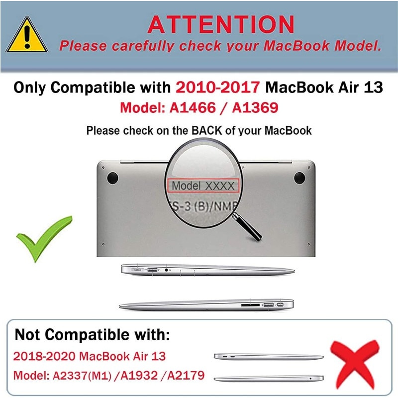 Husa pentru laptop pentru MacBook 2010-2017 lansata modelul A1466 A1369, material PVC, 13,3 inch, cristalina
