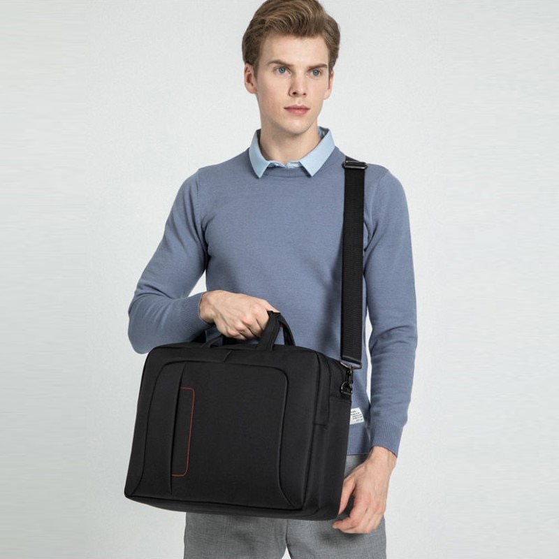 Geanta laptop 15.6", Escalate, 40x11.5x29 cm, Neagra