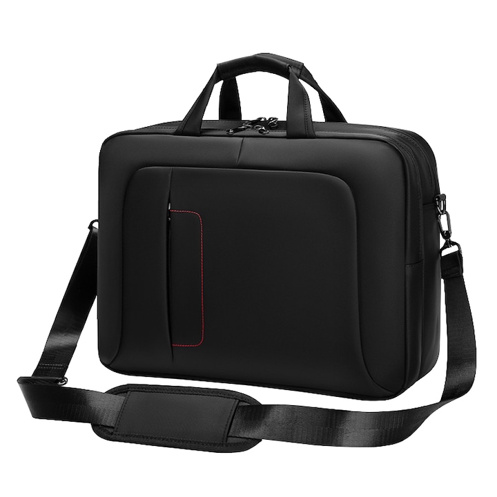 Geanta laptop 15.6", Escalate, 40x11.5x29 cm, Neagra