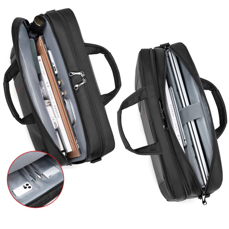 Geanta laptop 15.6", Escalate, 40x11.5x29 cm, Neagra
