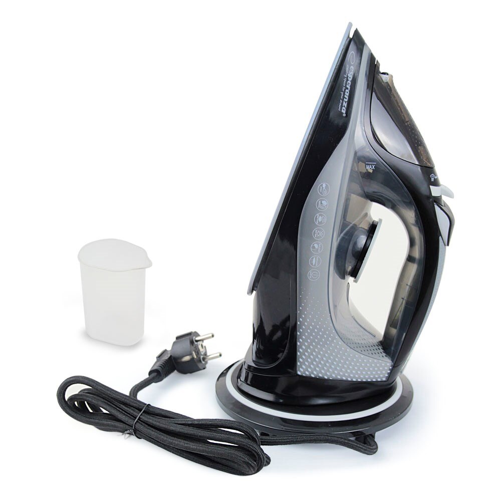 Fier de călcat cu abur Esperanza, 2600 W, talpă ceramică, gri/negru, rezervor 0.3 l