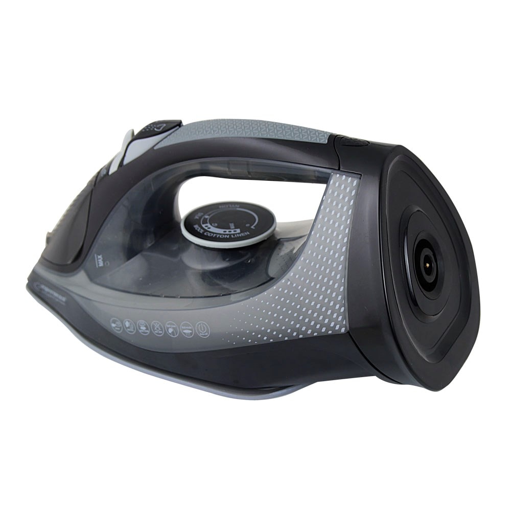 Fier de călcat cu abur Esperanza, 2600 W, talpă ceramică, gri/negru, rezervor 0.3 l