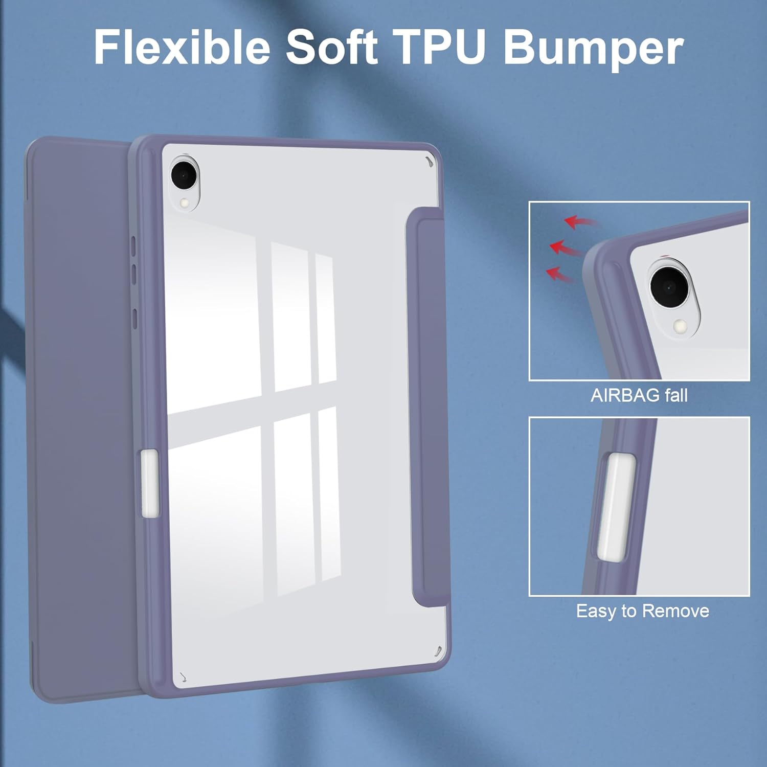 Husa Smart Cover compatibila cu Samsung Galaxy Tab S11 2025 11inch, Slot Pen, Lavanda, TELGORBCS