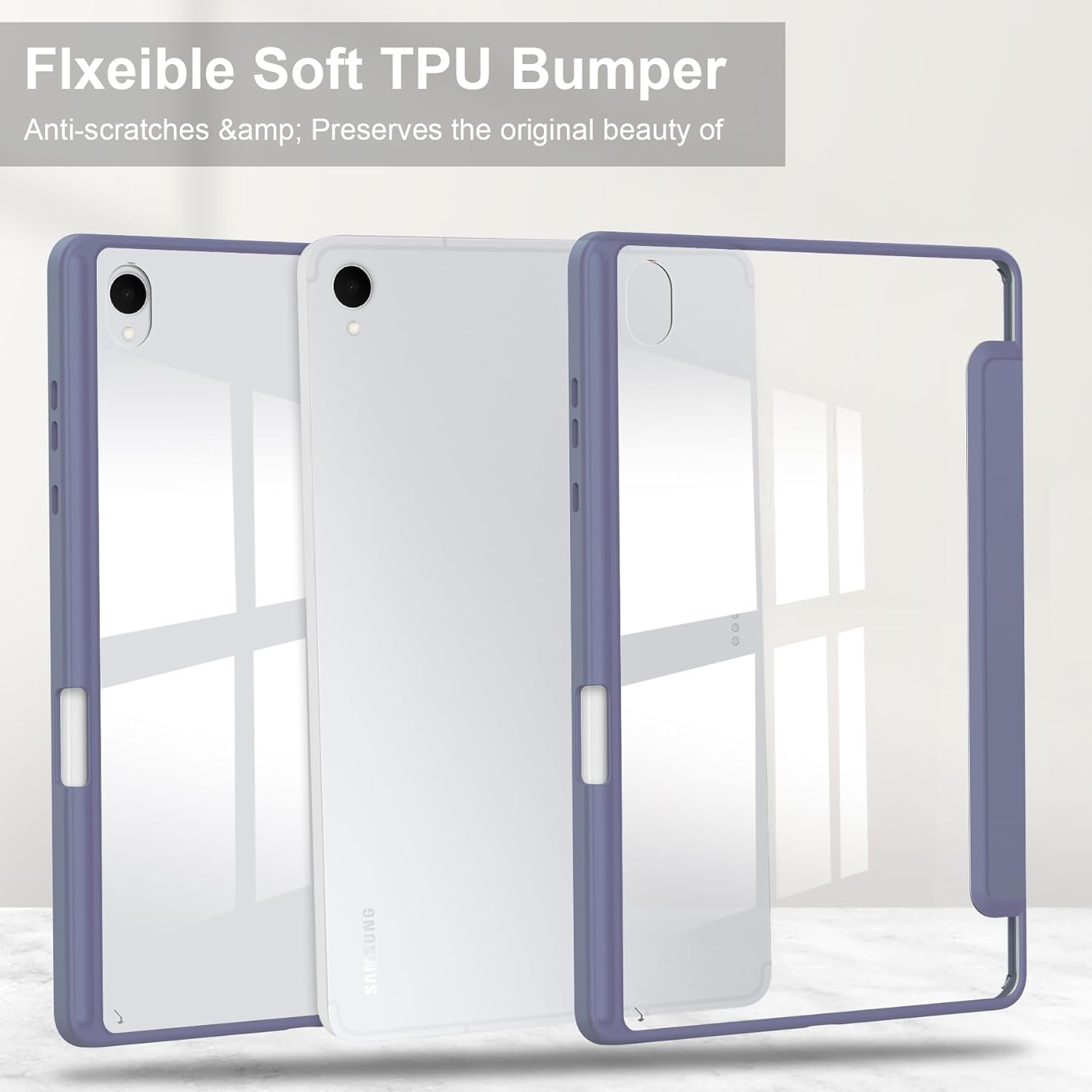 Husa Smart Cover compatibila cu Samsung Galaxy Tab S11 2025 11inch, Slot Pen, Lavanda, TELGORBCS