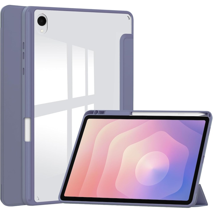Husa Smart Cover compatibila cu Samsung Galaxy Tab S11 2025 11inch, Slot Pen, Lavanda, TELGORBCS