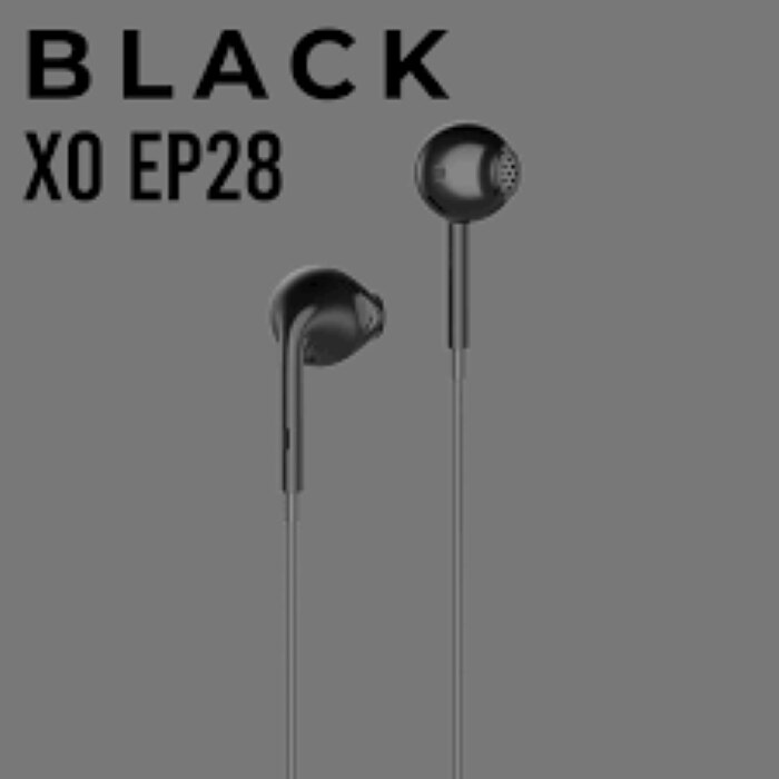 Casti cu Fir XO EP28, Stereo, Jack 3.5mm, cu Microfon, Plastic, Negru