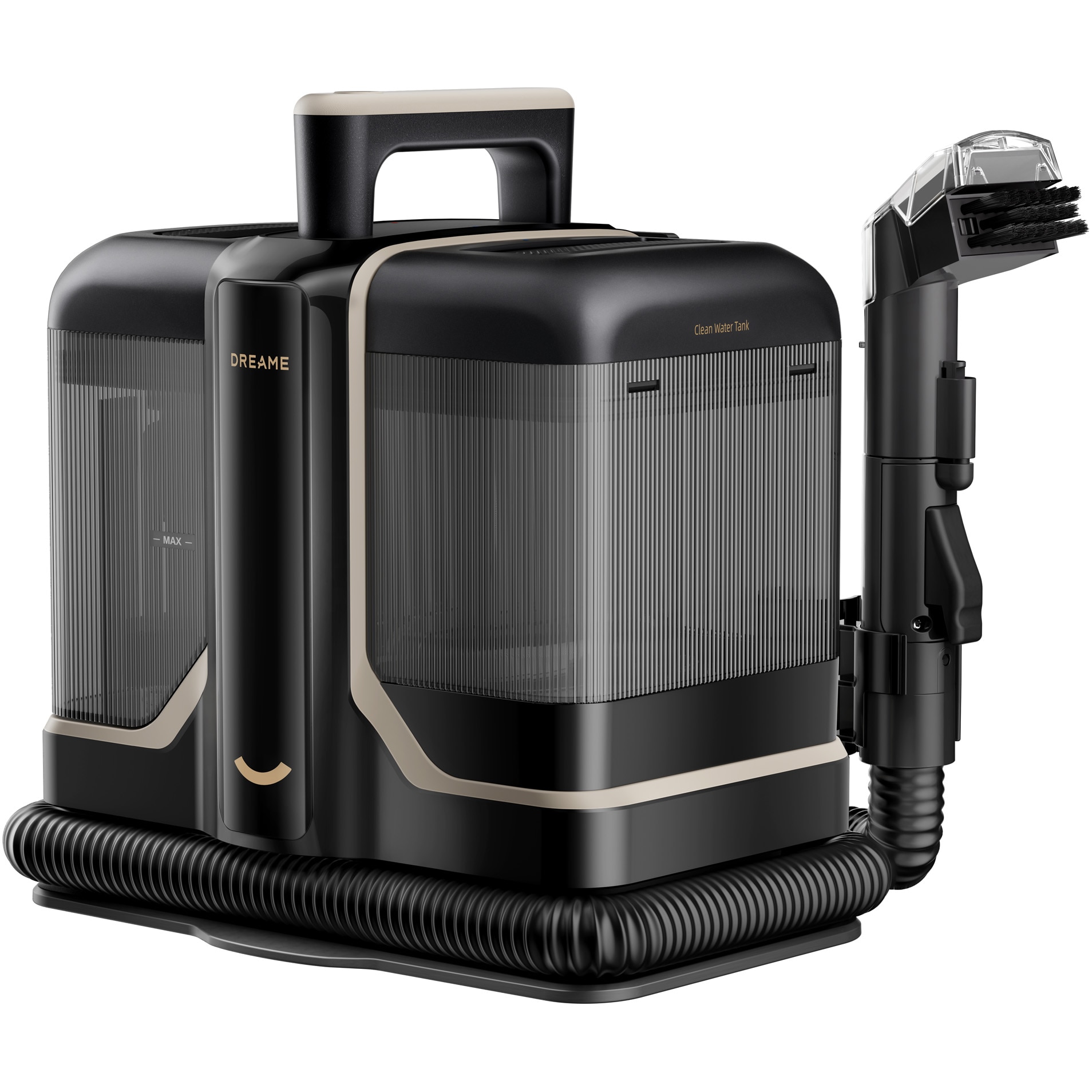Aspirator cu spalare Dreame N10, putere de aspirare 12.000Pa, curatare cu apa calda pana la 60 de grade, design compact, negru