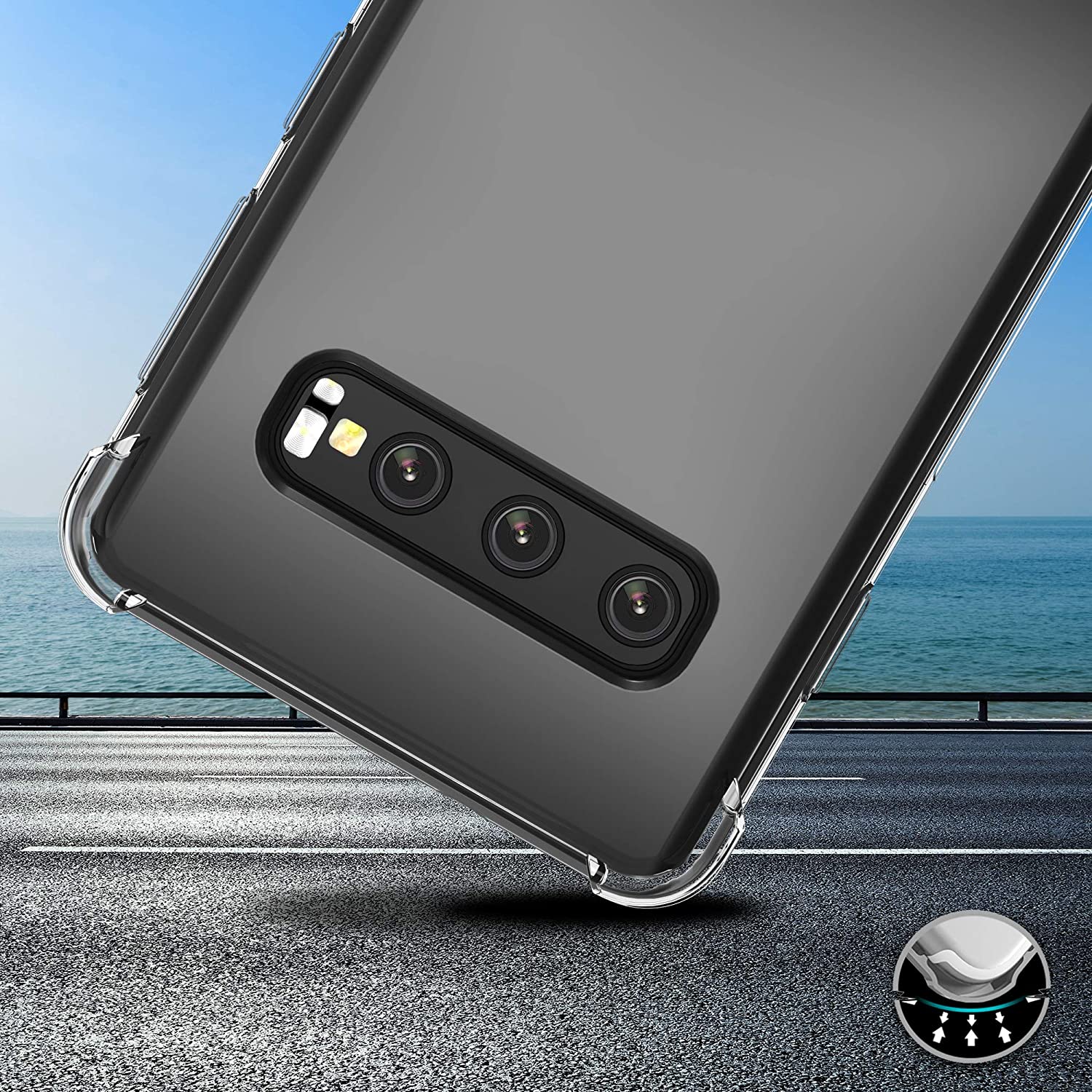 Husa pentru telefon, TPU, Anti-galben, Compatibila cu Samsung Galaxy S10, Transparent