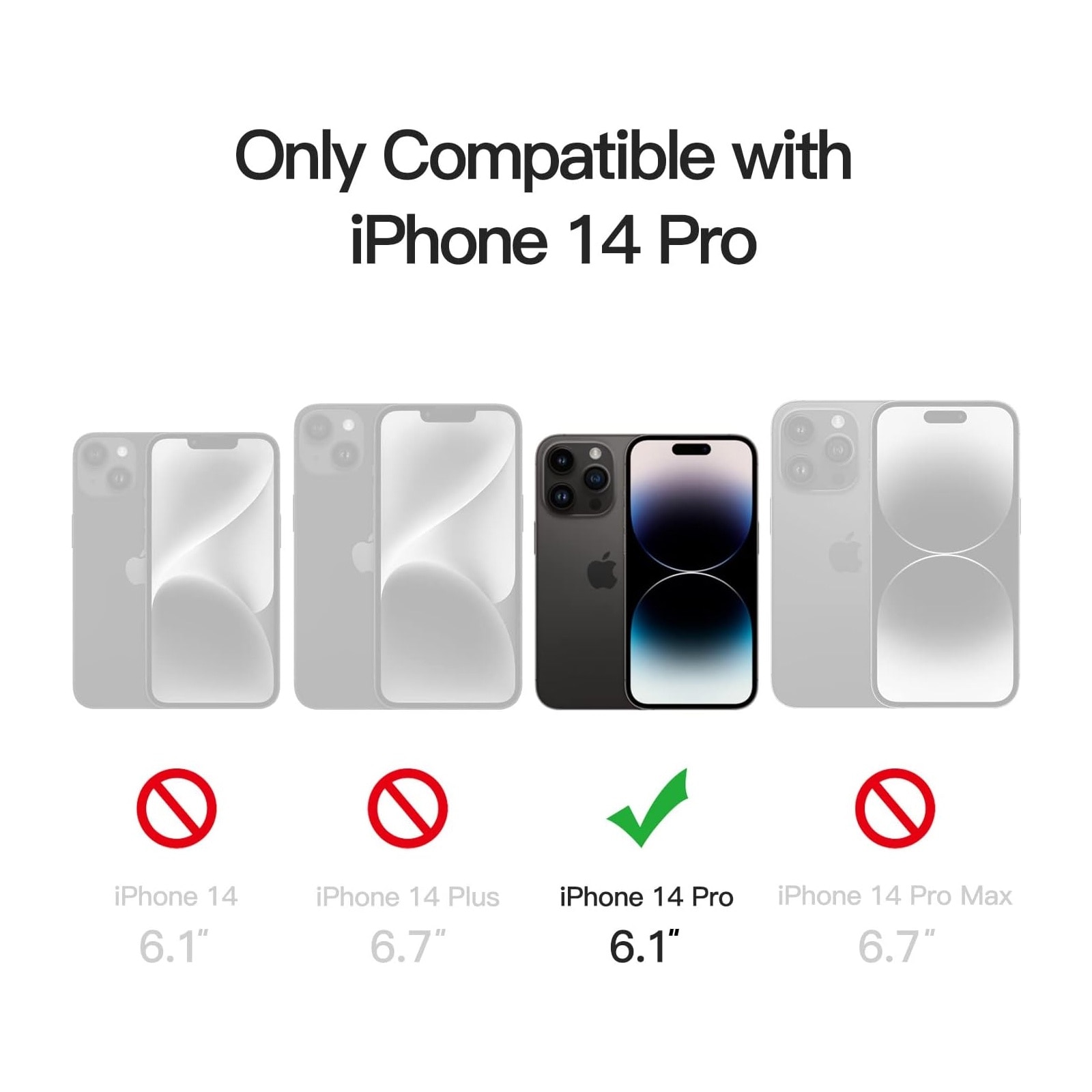 Husa De Protectie Pentru Iphone 14 pro, Zggzerg, Magnetica, Cu carpa de curatare, Design slim, Cu decupaje camere, Margini ridicate, Anti-fall, Schockproof, Waterproof, Pentru incarcare wireless, TPU+PC, Negru