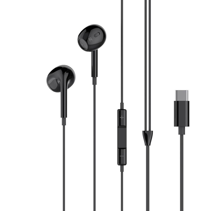 Casti XO - EP74 Original Series 4th Gen., Type-C, negre