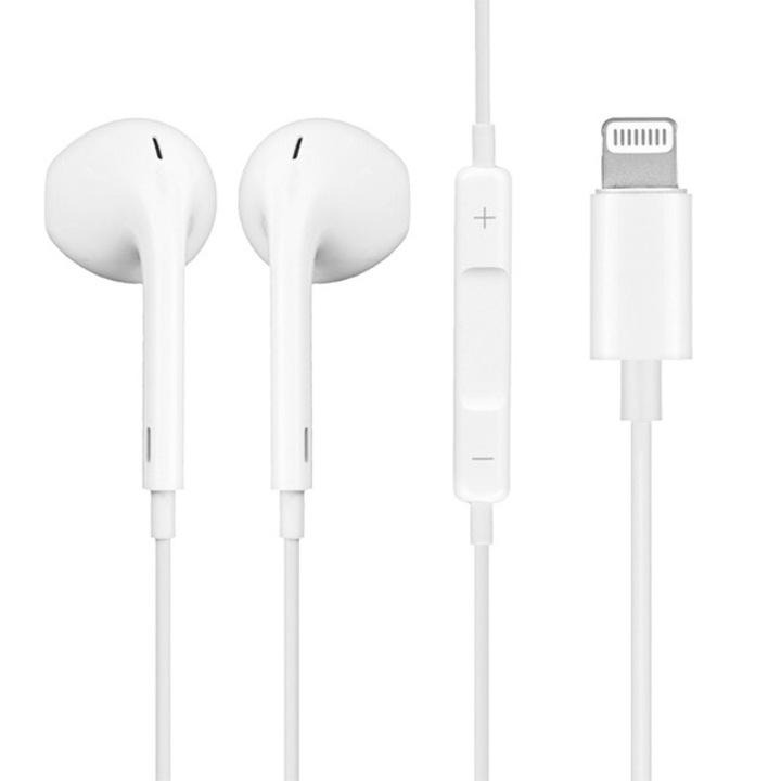 Casti audio EarPods pentru Apple MMTN2AM/A iPhone 7 / 7+ / 8 /8+ / X, alb