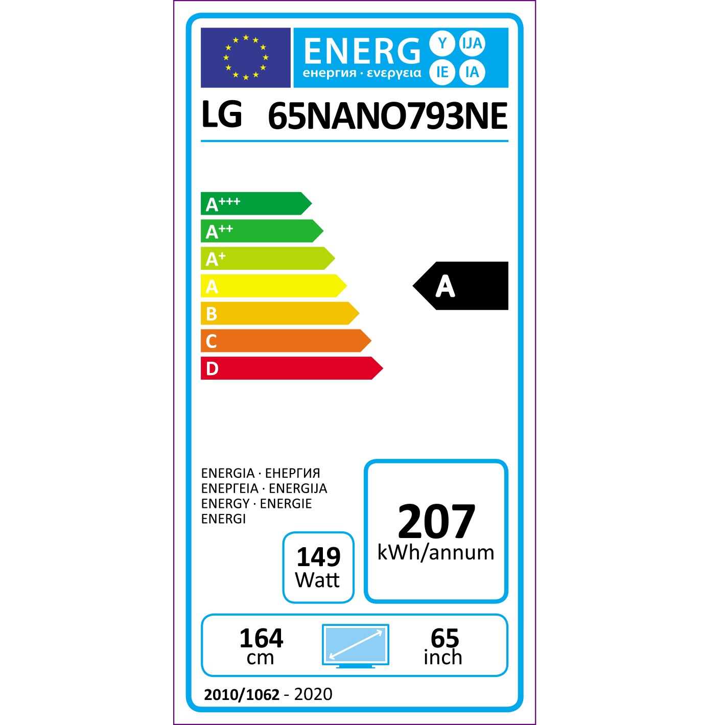 Televizor LG 65NANO793NE, 164 cm, Smart, 4K Ultra HD, LED, Clasa G
