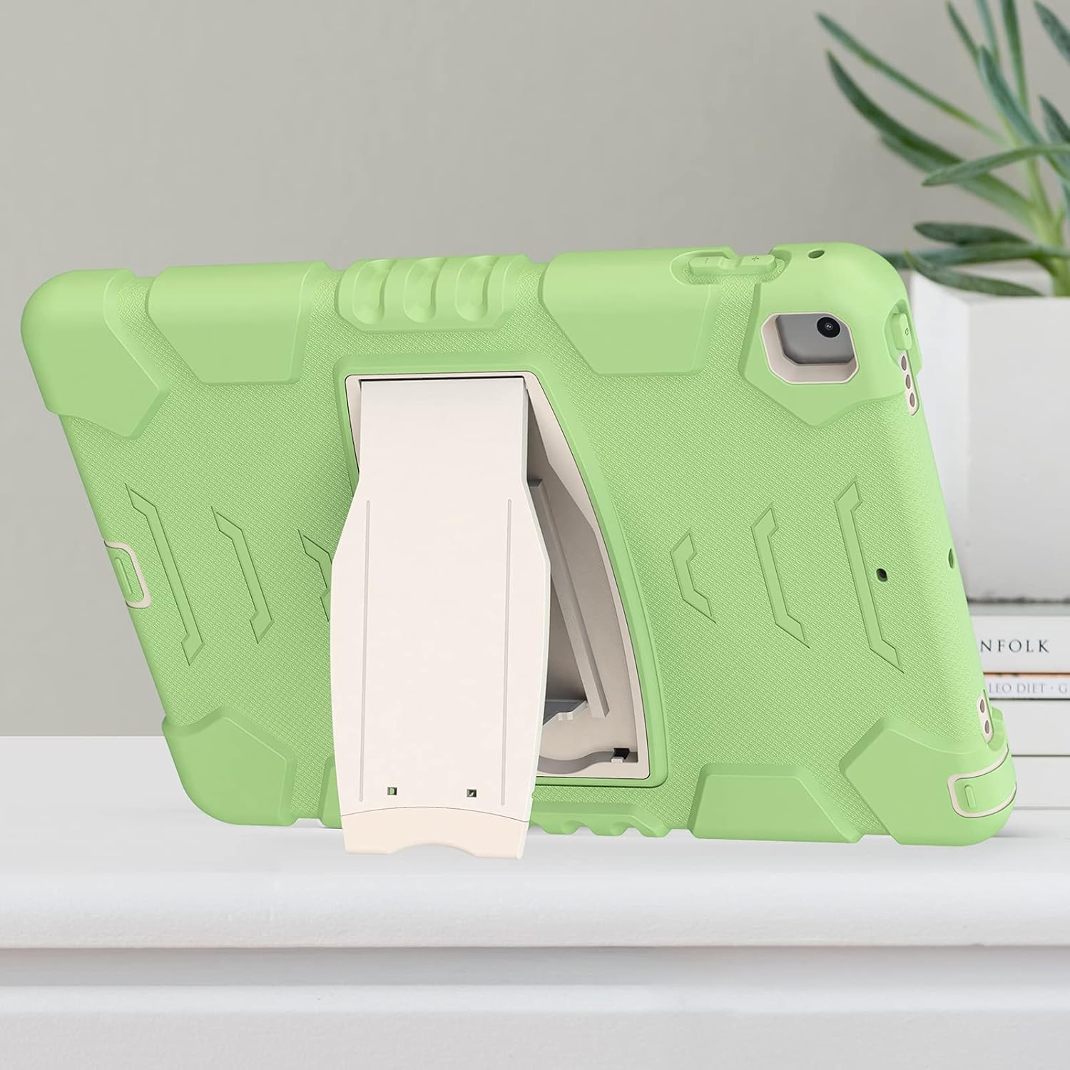 Husa de protectie robusta SIgloo, pentru Samsung Galaxy Tab A7 (T500), 10.4 Inch, Upgrade Heavy Duty 3-Layer, Full Coverage Crossbody cu Built- in Stand, Verde