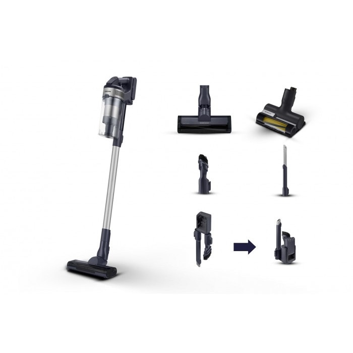 Aspirator vertical Samsung Jet 65 Pet, fara sac, 40 min autonomie, negru/argintiu, 250x1120mm